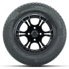 GTW Spyder Matte Black 12 in Wheels with 215/50-R12 Fusion S/R Street Tires  Full Set