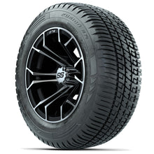 GTW Spyder Machined/Black 12 in Wheels with 215/50-R12 Fusion S/R Street Tires  Full Set