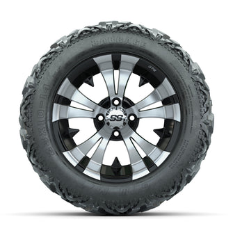 14ù GTW Vampire Black and Machined Wheels with 23ù Barrage Mud Tires  Set of 4