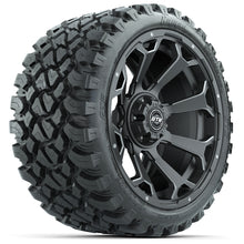 Set of (4) 15" GTW Raven Matte Gray Wheels with 23x10-R15 Nomad All-Terrain Tires