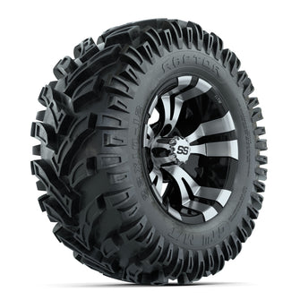 12ù GTW Vampire Black and Machined Wheels with 23ù Raptor Mud Tires  Set of 4