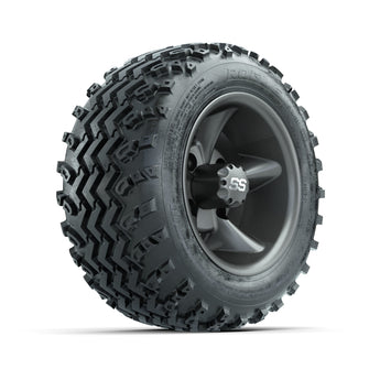 GTW Godfather Matte Grey 10 in Wheels with 18x9.50-10 Rogue All Terrain Tires  Full Set