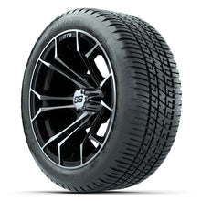 GTW Spyder Machined/Black 14 in Wheels with 205/30-14 Fusion Street Tires  Full Set