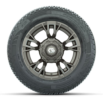 GTW Vandal Satin Bronze/Machined 12 in Wheels with 215/50-R12 Fusion S/R Steel Belt Radial Tires  Full Set