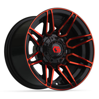 12″ GTW® Stealth Gloss Black with Red Face Wheel