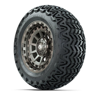 GTW® Barricade Satin Bronze 14 in Wheels with 23x10-14 Predator All-Terrain Tires – Full Set