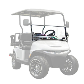 RedDot EZGO RXV Clear Folding Polycarbonate DOT Windshield with Rubber Trim (Years 2024-Up)