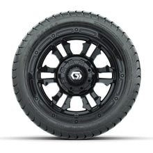 GTW® Shogun Gloss Black 12 in Wheels with 215/35-12 Mamba Street Tires – Full Set