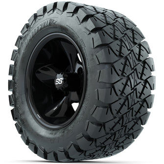 Set of (4) 12 in GTW Godfather Wheels with 22x10-12 GTW Timberwolf All-Terrain Tires