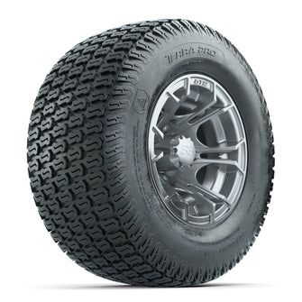 GTW Spyder Silver Brush 10 in Wheels with 20x10-10 Terra Pro S-Tread Traction Tires  Full Set