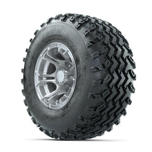 GTW Spyder Silver 10 in Wheels with 22x11.00-10 Rogue All Terrain Tires – Full Set