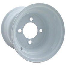 10x6 White Steel Wheel Centered