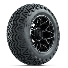 Set of (4) 14 in GTW Stellar Machined & Black Wheels with 23x10-14 Predator All-Terrain Tires