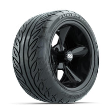 GTW Godfather Black 14 in Wheels with 225/40-R14 Fusion GTR Street Tires – Full Set