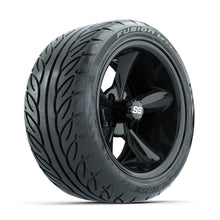 GTW Godfather Black 14 in Wheels with 225/40-R14 Fusion GTR Street Tires  Full Set