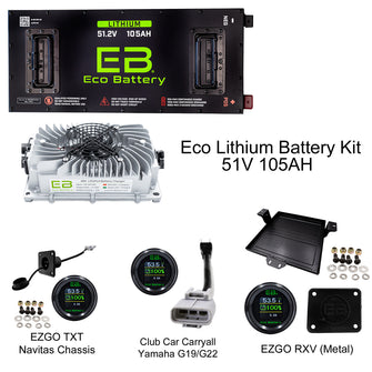 Eco Battery 51V 105AH Kits  Skinny Style with Charger