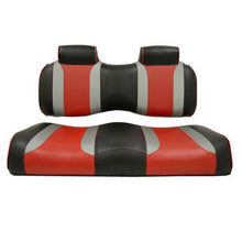 MadJax Tsunami ShockjetLiquid Silver w/ Hot Rod Red Club Car Precedent Front Seat Cushions (Years 2004-2011)