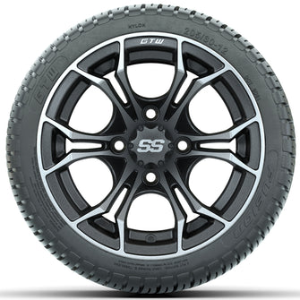 Set of (4) 12 in GTW Spyder Wheels with 205/30-12 GTW Fusion Street Tires