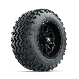 GTW Diesel Matte Black 12 in Wheels with 22x11.00-12 Rogue All Terrain Tires  Full Set