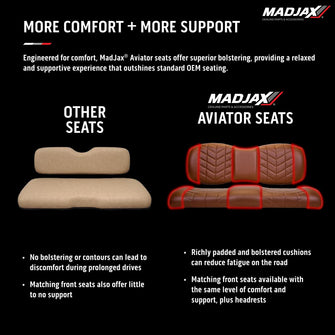 ​MadJax Aviator Genesis 250/300 Black Rear Seat Cushions