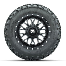 GTW Helix Machined/Black 12 in Wheels with 22x11.00-12 Rogue All Terrain Tires – Full Set