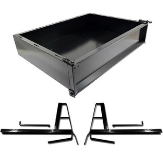 GTW Black Steel Cargo Box Kit For Club Car DS (Years 2000-Up)