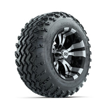 GTW Vampire Machined/Black 12 in Wheels with 22x11.00-12 Rogue All Terrain Tires  Full Set