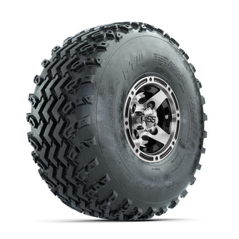 GTW Ranger Machined/Black 8 in Wheels with 22x11.00-8 Rogue All Terrain Tires  Full Set