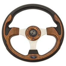 GTW Woodgrain and Silver Steering Wheel