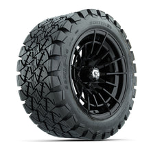 GTW Boost Gloss Black 14 in Wheels with 22x10-14 Timberwolf All-Terrain Tires  Full Set