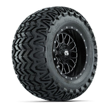 Set of (4) 12 in GTW Helix Machined & Black Wheels with 23x10.5-12 Predator All-Terrain Tires