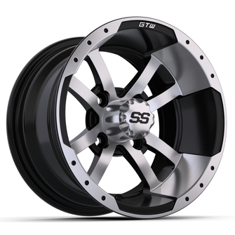 12" GTW Storm Trooper Black with Machined Accents Wheel