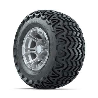 GTW Spyder Silver Brush 10 in Wheels with 20x10-10 Predator All Terrain Tires  Full Set