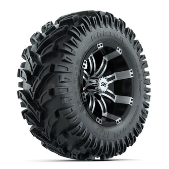 12ù GTW Tempest Black and Machined Wheels with 23" Raptor Mud Tires  Set of 4