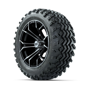 GTW Spyder Machined/Black 14 in Wheels with 23x10.00-14 Rogue All Terrain Tires  Full Set