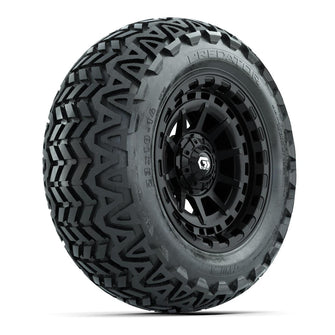 GTW® Barricade Gloss Black 14 in Wheels with 23x10-14 Predator All-Terrain Tires – Full Set