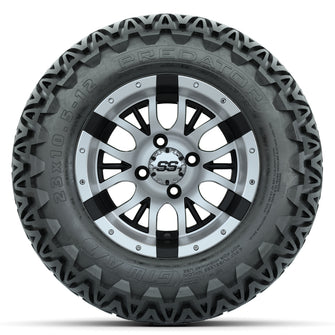 Set of (4) 12 in GTW Diesel Wheels with 23x10.5-12 GTW Predator All-Terrain Tires