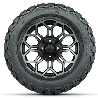 Set of (4) 14 in GTW Bravo Wheels with 22x10-14 GTW Timberwolf All-Terrain Tires