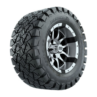 Set of (4) 12 in GTW Diesel Wheels with 22x10-12 GTW Timberwolf All-Terrain Tires