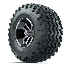 12ù GTW Pursuit Black/Machined Wheels with Predator All-Terrain Tires  Set of 4