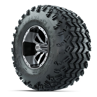 12ù GTW Pursuit Black/Machined Wheels with Predator All-Terrain Tires  Set of 4