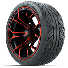 GTW Spyder Red/Black 15 in Wheels with 215/40-R15 Fusion GTR Street Tires  Full Set