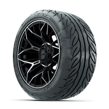 GTW Stellar Machined/Black 14 in Wheels with 225/40-R14 Fusion GTR Street Tires  Full Set