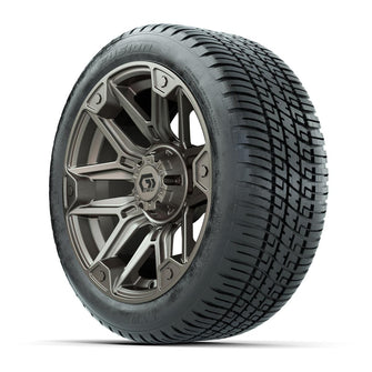 GTW® Graffiti Satin Bronze 14 in Wheels with 205/30-14 Fusion Street Tires – Full Set