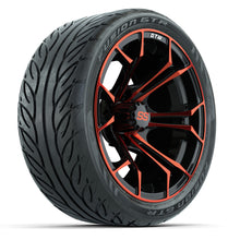 GTW Spyder Red/Black 14 in Wheels with 205/40-R14 Fusion GTR Street Tires  Full Set