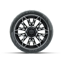 Set of (4) 14 in GTW Stellar Machined & Black Wheels with 205/40-R14 Fusion GTR Street Tires