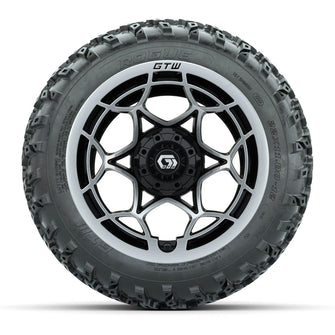 GTW® Nexus Gloss Black 12 in Wheels with 22x11.00-12 Rogue All-Terrain Tires – Full Set