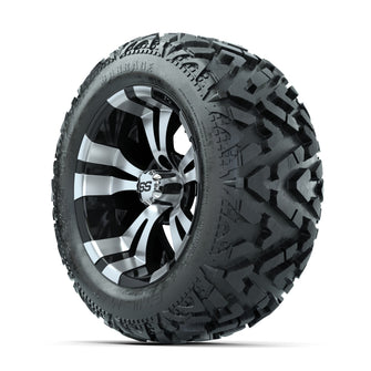 14ù GTW Vampire Black and Machined Wheels with 23ù Barrage Mud Tires  Set of 4