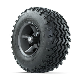 GTW Godfather Matte Grey 10 in Wheels with 22x11.00-10 Rogue All Terrain Tires – Full Set