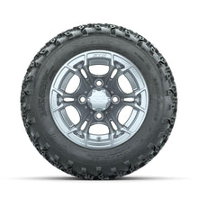 GTW Spyder Silver 12 in Wheels with 22x11.00-12 Rogue All Terrain Tires – Full Set